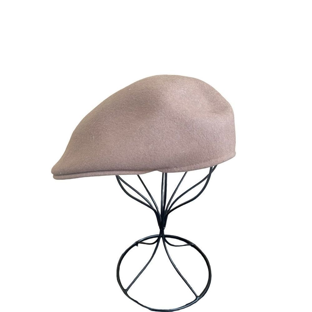 Country Gentleman London Driving Cap Tan 100% Wool Winter Newsboy Hat Size M